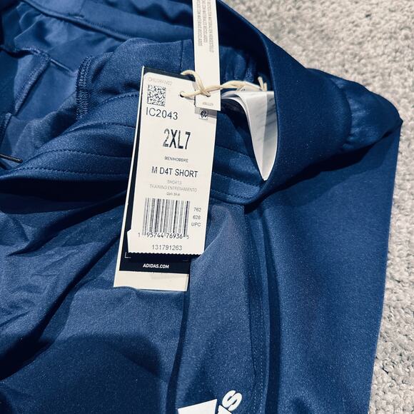 Adidas Mens Dark Blue Training Shorts Size 2XL 7" IC2043 Running Sportswear New - Picture 8 of 16